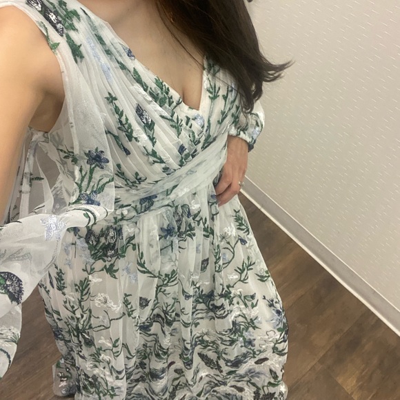 Merchesa Notte ivory embroidered gown - Picture 4 of 6